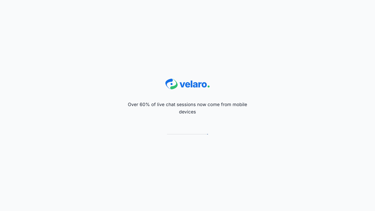 The Velaro Bots overview page, listing every configured bot persona